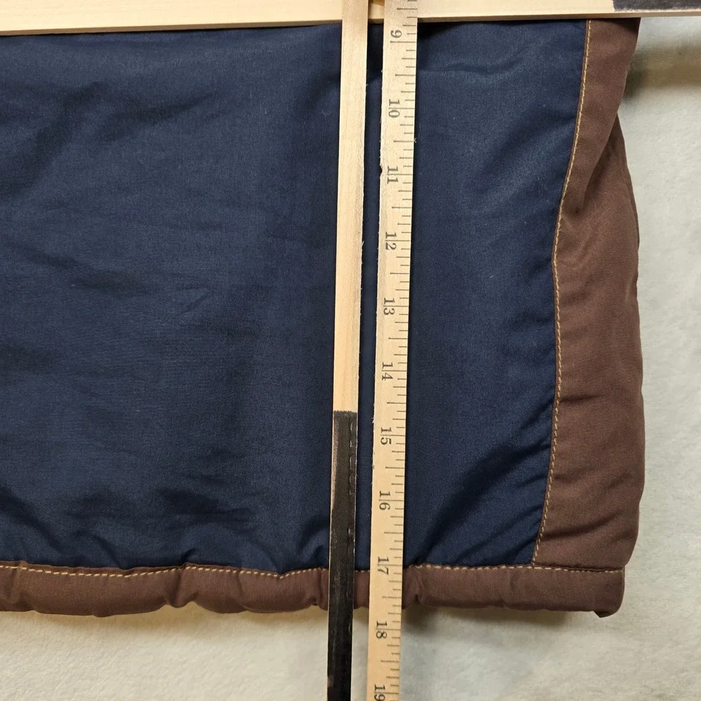 OshKosh B'gosh‎ Sherpa Lined Hooded Winter Jacket Boys Size 4 Navy Blue Patches